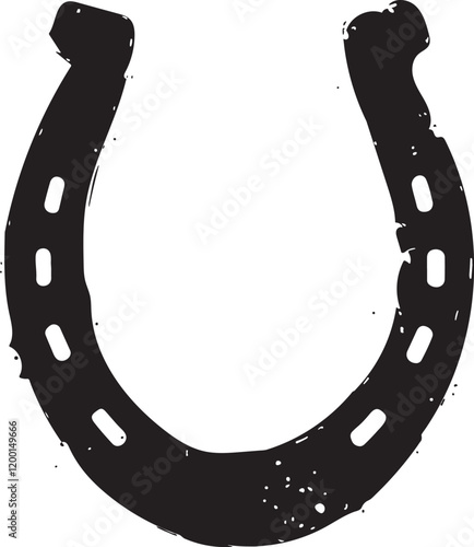 A classic horseshoe silhouette, perfect for luck, good fortune, or equestrian-themed designs.