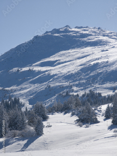 Winter Landscape of Vitosha Mountain, Bulgaria photo