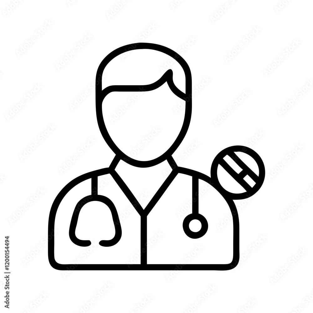 medicine doctor icon, medicine doctor line art - simple line art of medicine doctor, perfect for medicine doctor logos and icons and themed design medicine doctor icon, medicine doctor line art - simple line art of medicine doctor, perfect for medicine doctor logos and icons and themed design