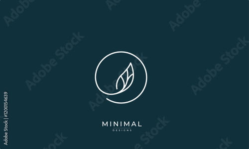 Minimal icon logo of a Leaf 