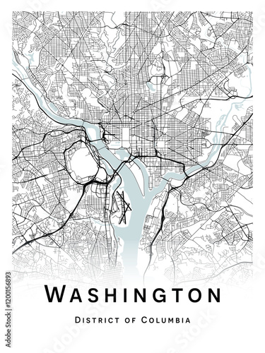 City map of the Washington DC - concept art.