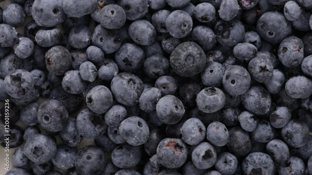 blueberries frozen food rotation top view blueberries frozen food rotation top view