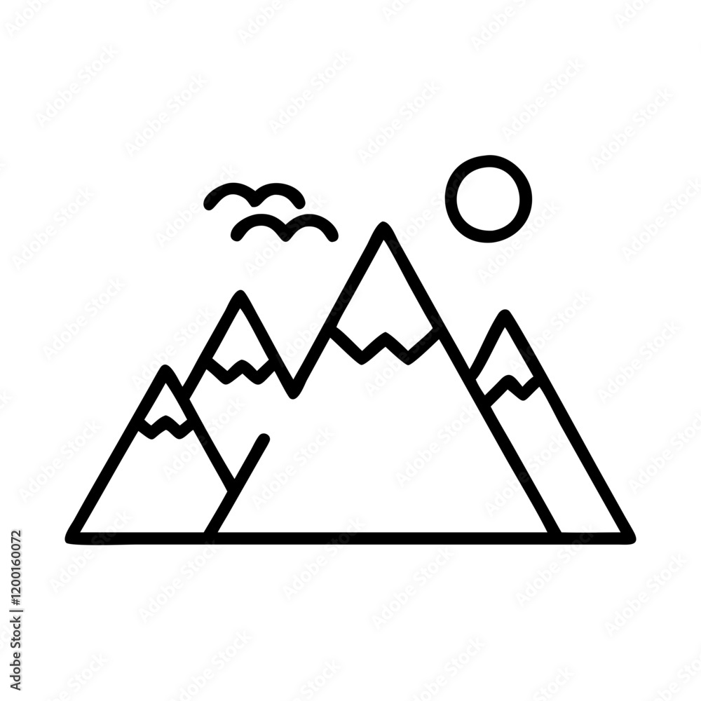 mountains ranges icon, mountains ranges line art - simple line art of mountains ranges, perfect for mountains ranges logos and icons and themed design mountains ranges icon, mountains ranges line art - simple line art of mountains ranges, perfect for mountains ranges logos and icons and themed design