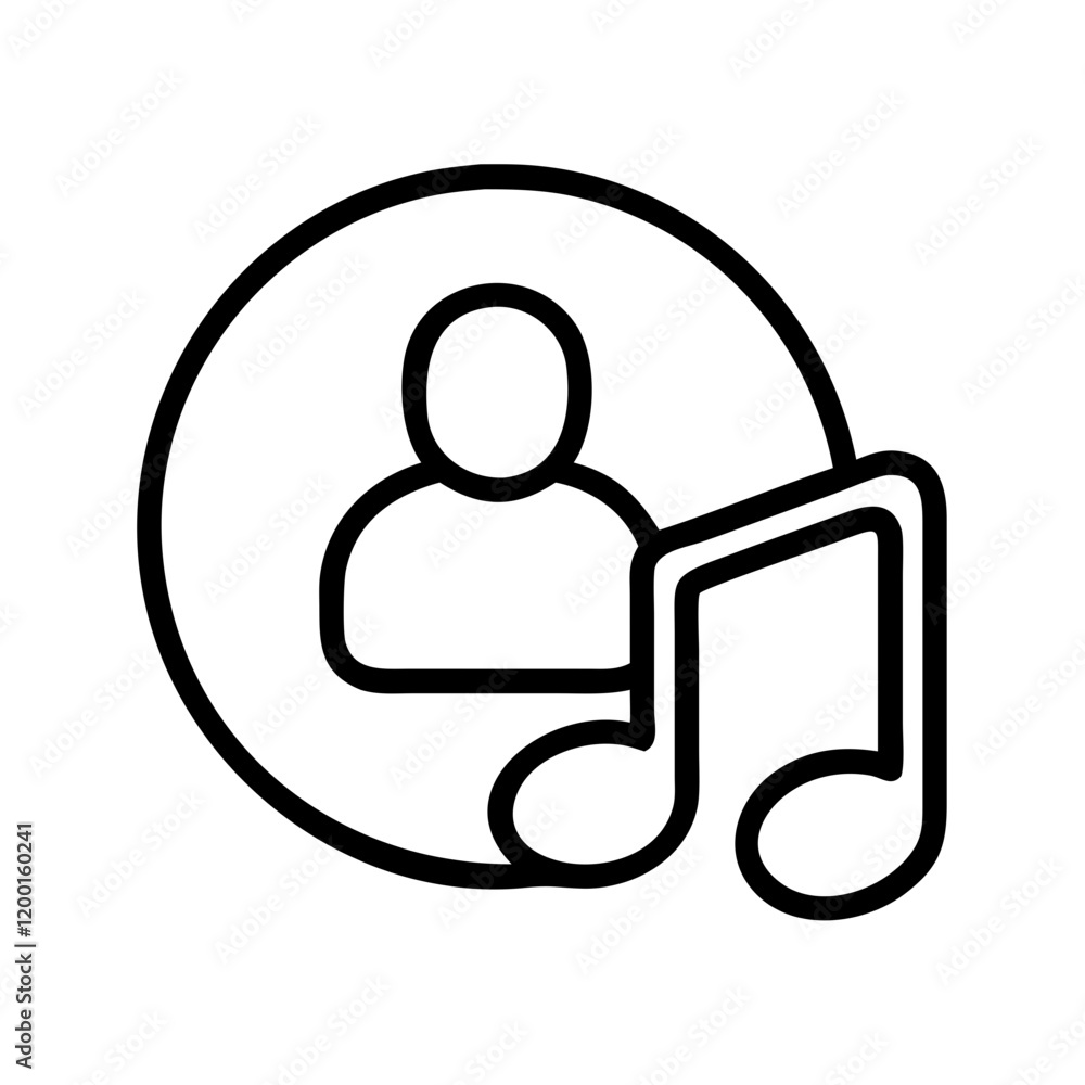 music icon, music line art - simple line art of music, perfect for music logos and icons and themed design music icon, music line art - simple line art of music, perfect for music logos and icons and themed design