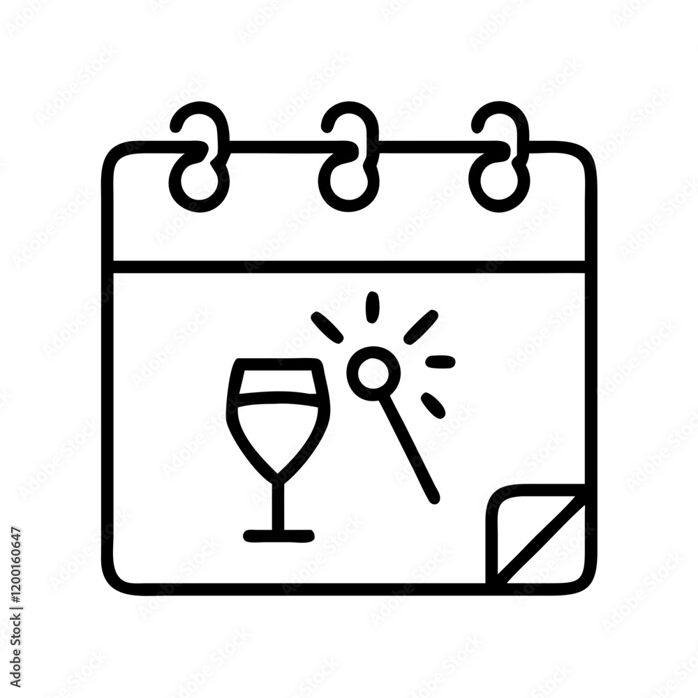 new year icon, new year line art - simple line art of new year, perfect for new year logos and icons and themed design new year icon, new year line art - simple line art of new year, perfect for new year logos and icons and themed design