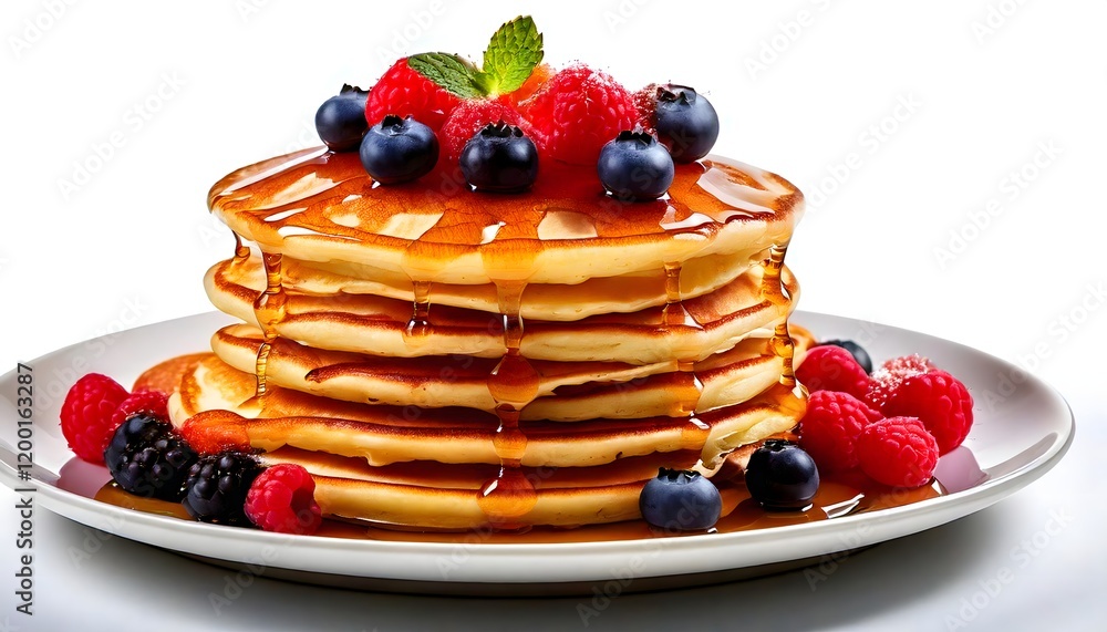 custom made wallpaper toronto digitalDelicious Pancakes with Fresh Fruits and Sweet Maple Syrup