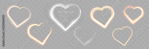 Light heart for holiday cards.Template for greeting banners.. Valentine's Day.Vector illustration.