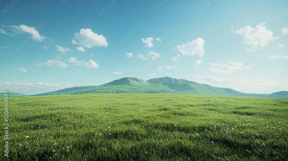 A calm mountain vista with a clear blue sky and green meadows, offering a peaceful and expansive view ideal for mindfulness and relaxation. A calm mountain vista with a clear blue sky and green meadows, offering a peaceful and expansive view ideal for mindfulness and relaxation.