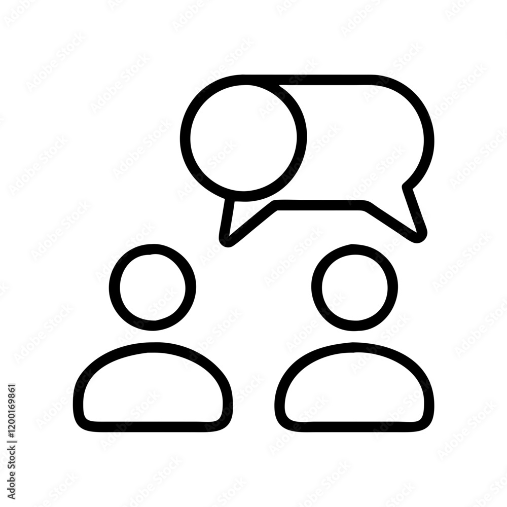 people talking icon, people talking line art - simple line art of people talking, perfect for people talking logos and icons and themed design people talking icon, people talking line art - simple line art of people talking, perfect for people talking logos and icons and themed design