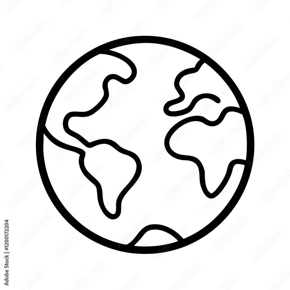 planet earth icon, planet earth line art - simple line art of planet earth, perfect for planet earth logos and icons and themed design planet earth icon, planet earth line art - simple line art of planet earth, perfect for planet earth logos and icons and themed design