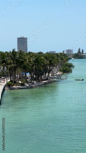 View towards St Armands Circle at Lido Key and Lido beach in Sarasota Florida photo