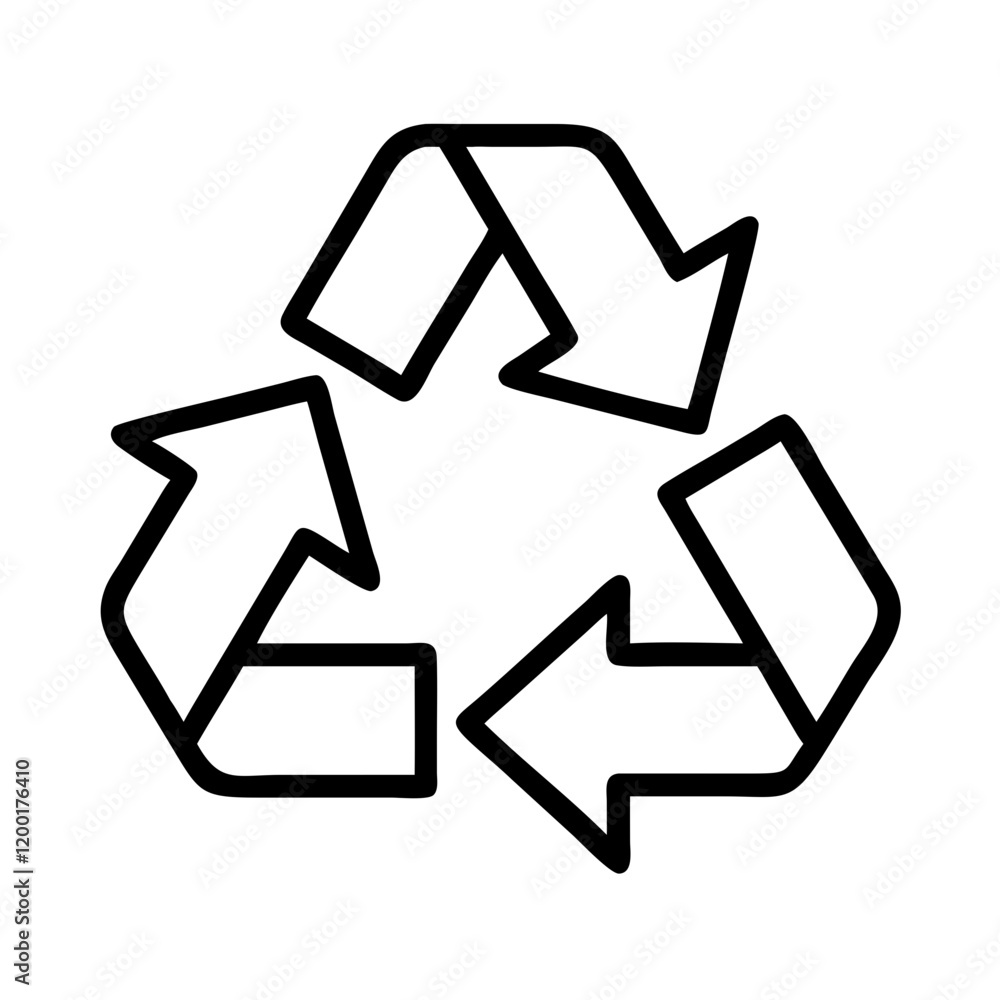 recycle symbol icon, recycle symbol line art - simple line art of recycle symbol, perfect for recycle symbol logos and icons and themed design recycle symbol icon, recycle symbol line art - simple line art of recycle symbol, perfect for recycle symbol logos and icons and themed design