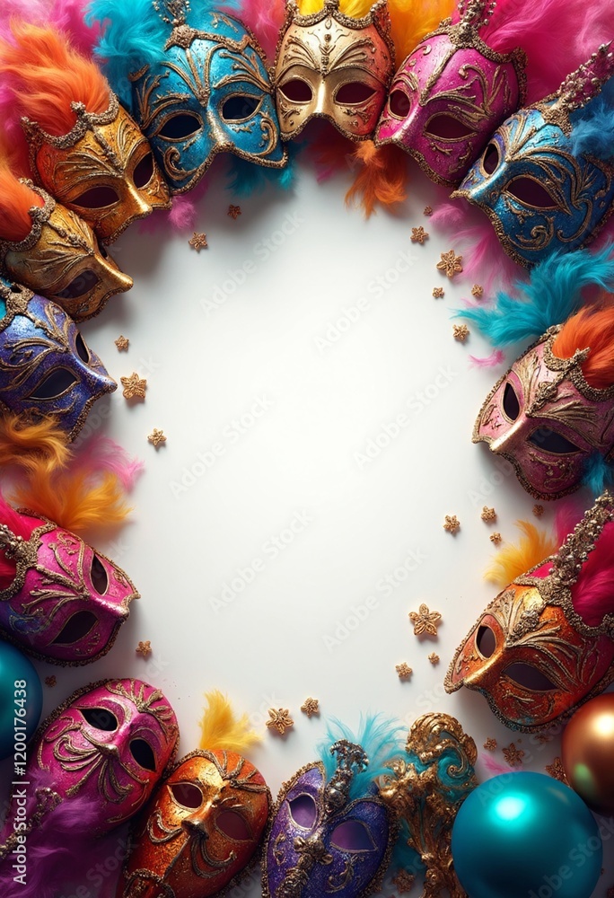 Fototapeta premium Multicolored carnival mask