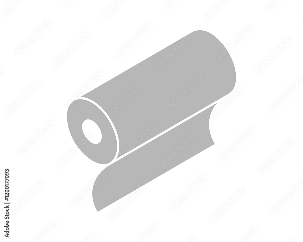 Textile roll vector icon. Paper tube illustration design for kitchen cleaning towel, carpet, scroll whatman, fabric. Textile roll vector icon. Paper tube illustration design for kitchen cleaning towel, carpet, scroll whatman, fabric.