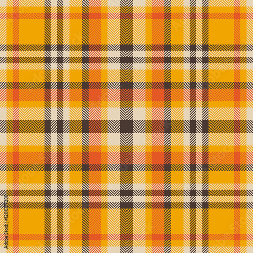 Calm check fabric vector, checker texture plaid tartan. Figure textile pattern background seamless in bright and light colors.