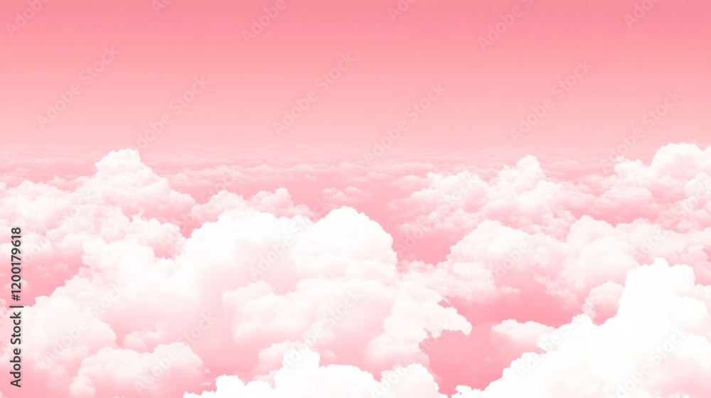 Pink Cloudscape: A Dreamy Aerial View of Fluffy Clouds Pink Cloudscape: A Dreamy Aerial View of Fluffy Clouds