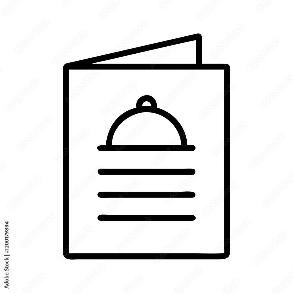 Obraz premium restaurant menu icon, restaurant menu line art - simple line art of restaurant menu, perfect for restaurant menu logos and icons and themed design 