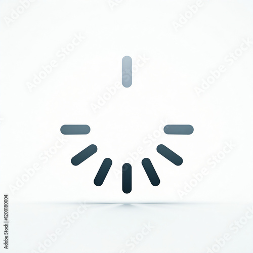 3d rendered illustration of loading symbol