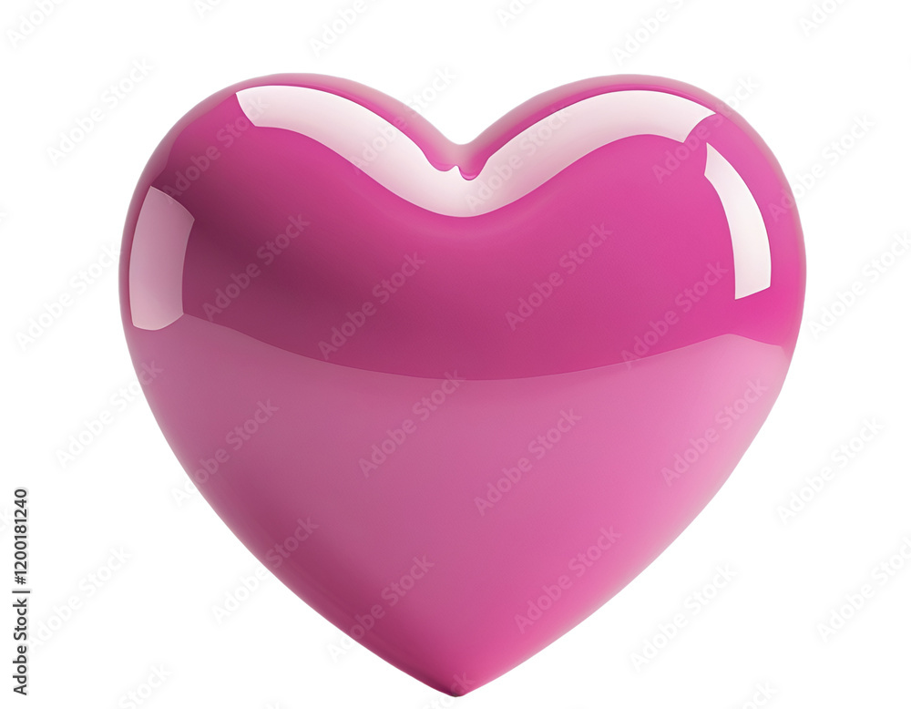 Glossy Pink heart isolated on Transparent background Glossy Pink heart isolated on Transparent background