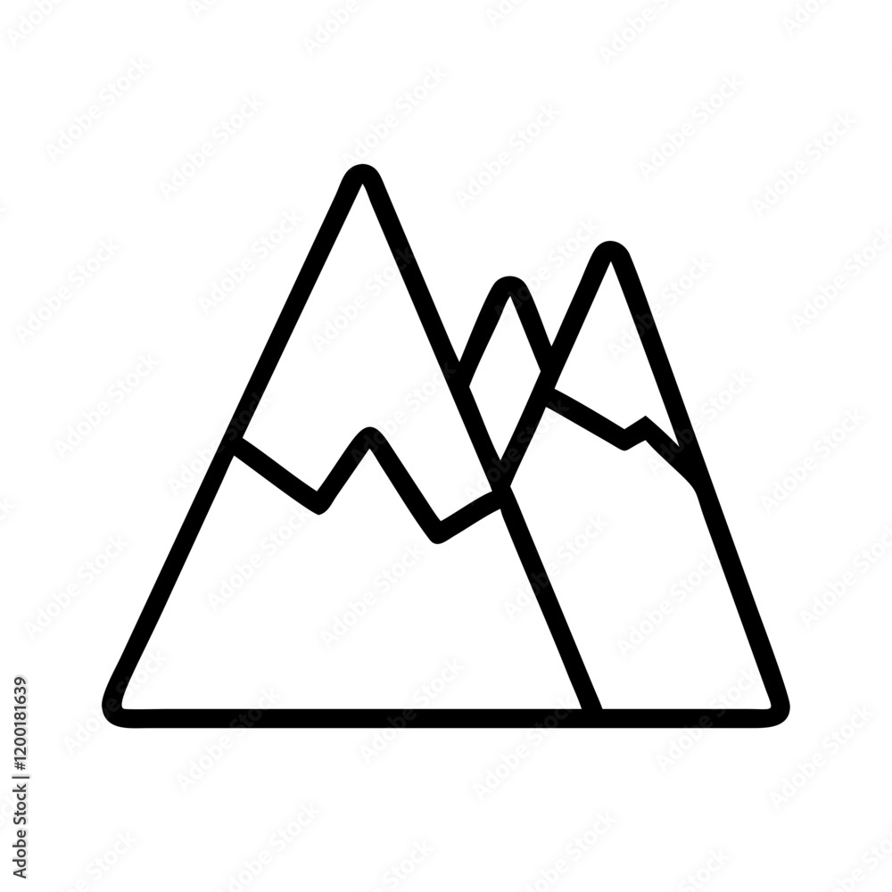 rocky peaks icon, rocky peaks line art - simple line art of rocky peaks, perfect for rocky peaks logos and icons and themed design rocky peaks icon, rocky peaks line art - simple line art of rocky peaks, perfect for rocky peaks logos and icons and themed design