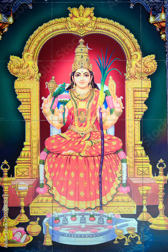 Принти на полотні Sri Maha Mariamman Hindu Temple  founded in 1873