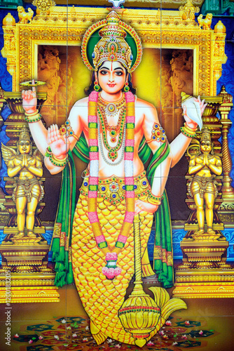 Canvas Print Sri Maha Mariamman Hindu Temple  founded in 1873