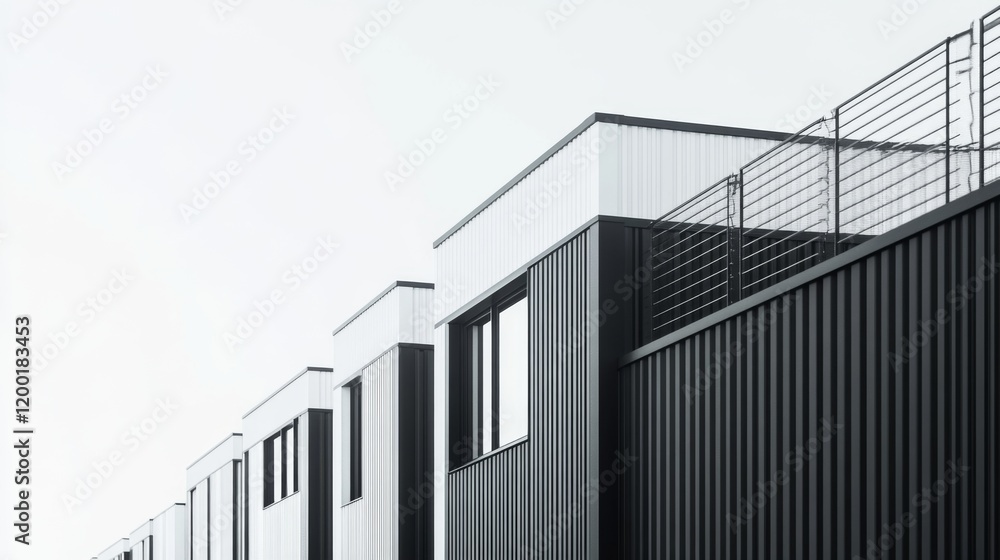 Obraz premium Modern Black and White Architectural Facades