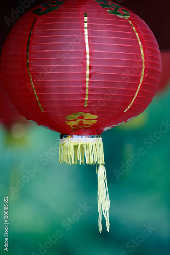 Photography Lanterns decorations at chinese Thean Hou Temple dedicated to the goddess Mazu and Guan Yin