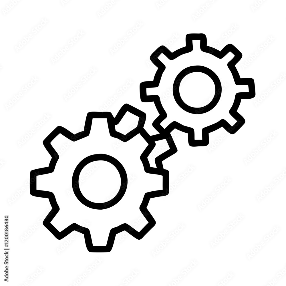settings gears cogs icon, settings gears cogs line art - simple line art of settings gears cogs, perfect for settings gears cogs logos and icons and themed design settings gears cogs icon, settings gears cogs line art - simple line art of settings gears cogs, perfect for settings gears cogs logos and icons and themed design