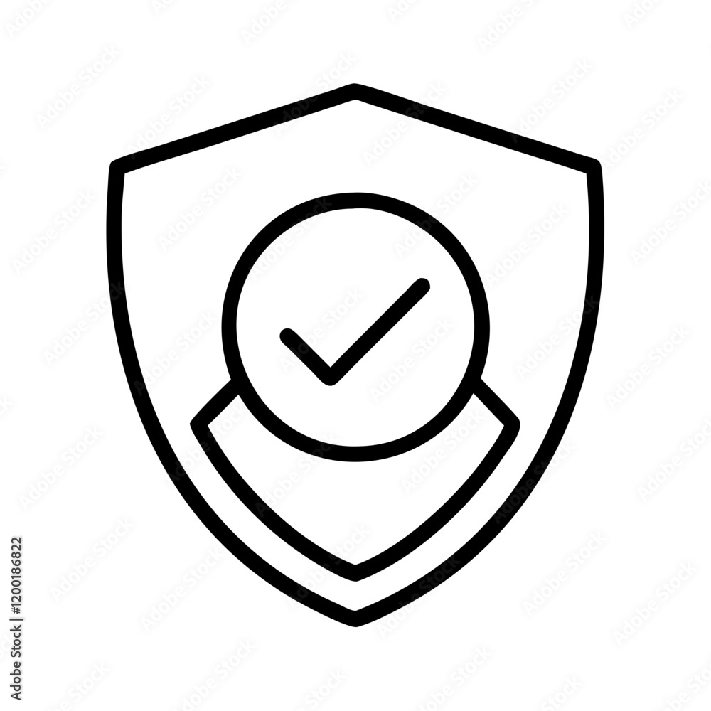 shield icon, shield line art - simple line art of shield, perfect for shield logos and icons and themed design shield icon, shield line art - simple line art of shield, perfect for shield logos and icons and themed design