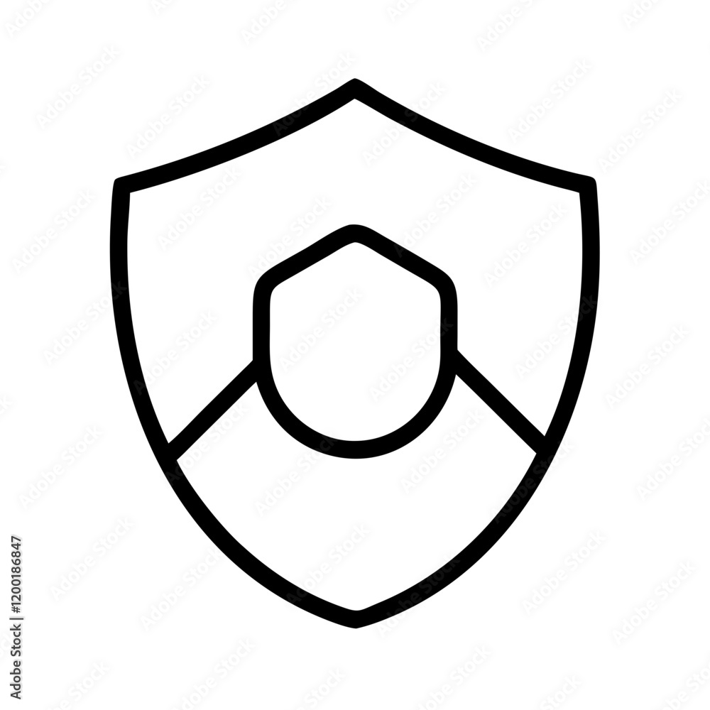 shield icon, shield line art - simple line art of shield, perfect for shield logos and icons and themed design shield icon, shield line art - simple line art of shield, perfect for shield logos and icons and themed design