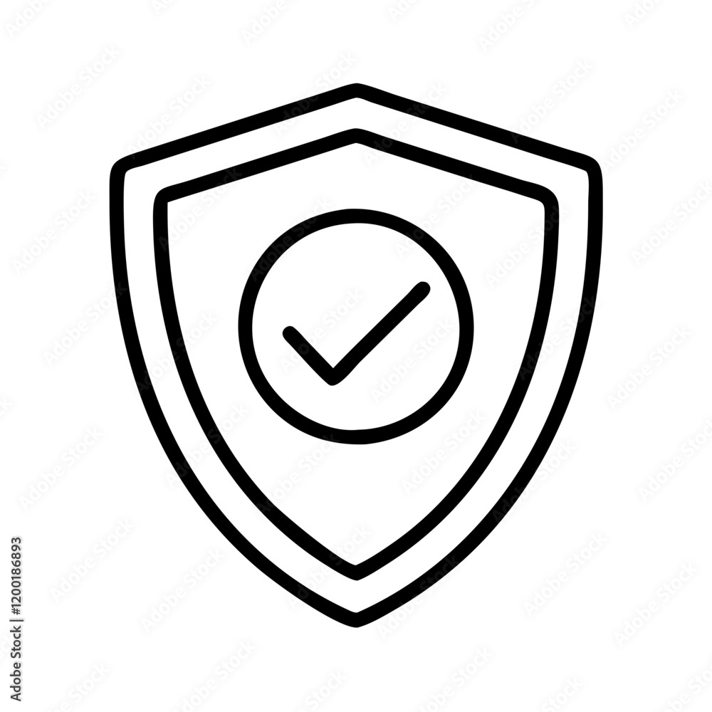 shield icon, shield line art - simple line art of shield, perfect for shield logos and icons and themed design shield icon, shield line art - simple line art of shield, perfect for shield logos and icons and themed design