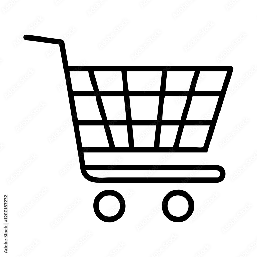 shopping cart icon, shopping cart line art - simple line art of shopping cart, perfect for shopping cart logos and icons and themed design shopping cart icon, shopping cart line art - simple line art of shopping cart, perfect for shopping cart logos and icons and themed design