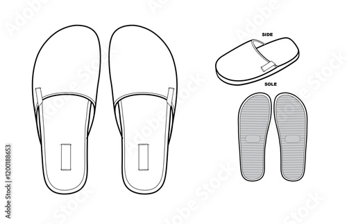 Slipper Mule Technical Drawing