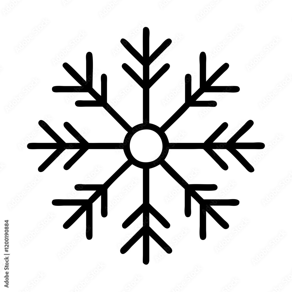 snowflake icon, snowflake line art - simple line art of snowflake, perfect for snowflake logos and icons and themed design snowflake icon, snowflake line art - simple line art of snowflake, perfect for snowflake logos and icons and themed design