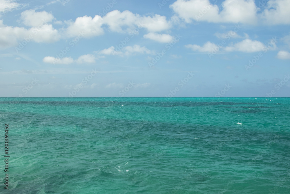 Obraz premium Scenic Turquoise Water of the Caribbean Sea