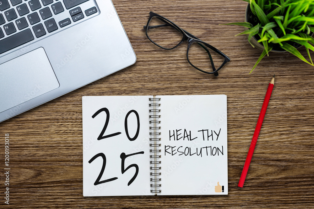 2025 Happy New Year Resolution Goal List and Plans Setting - Business office desk with notebook written about plan listing of new year goals and resolutions setting. Change and elation concept. 2025 Happy New Year Resolution Goal List and Plans Setting - Business office desk with notebook written about plan listing of new year goals and resolutions setting. Change and elation concept.