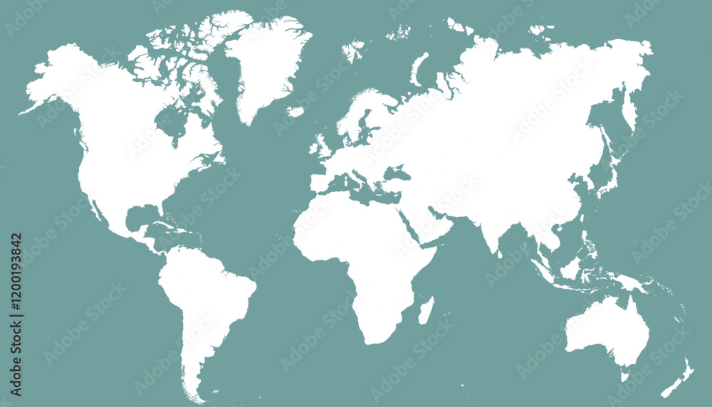 Obraz premium World map. Grey modern vector map. Silhouette map