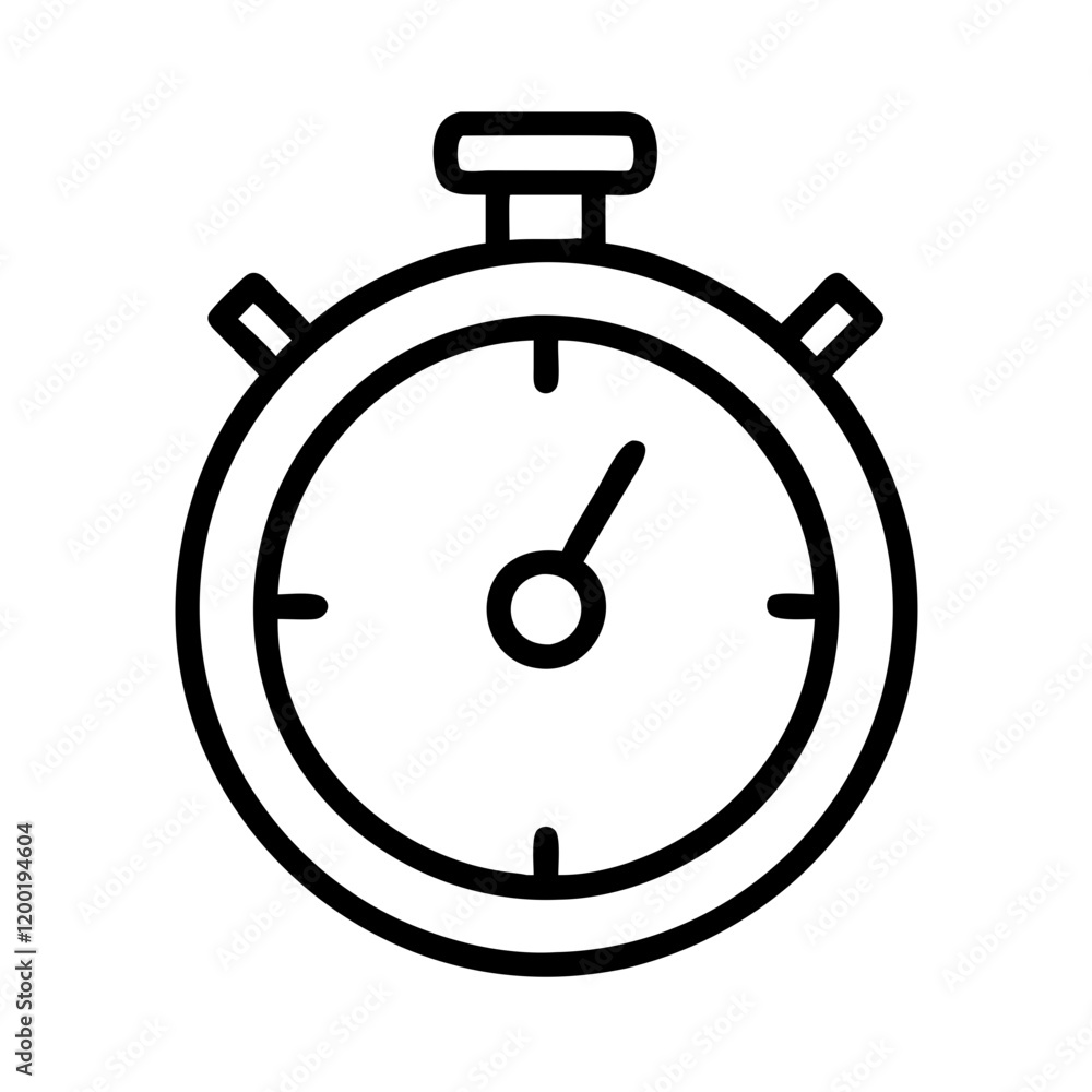 stopwatch icon, stopwatch line art - simple line art of stopwatch, perfect for stopwatch logos and icons and themed design stopwatch icon, stopwatch line art - simple line art of stopwatch, perfect for stopwatch logos and icons and themed design