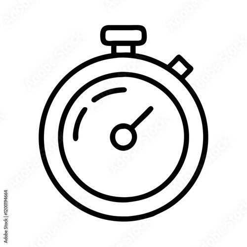 stopwatch icon, stopwatch line art - simple line art of stopwatch, perfect for stopwatch logos and icons and themed design 