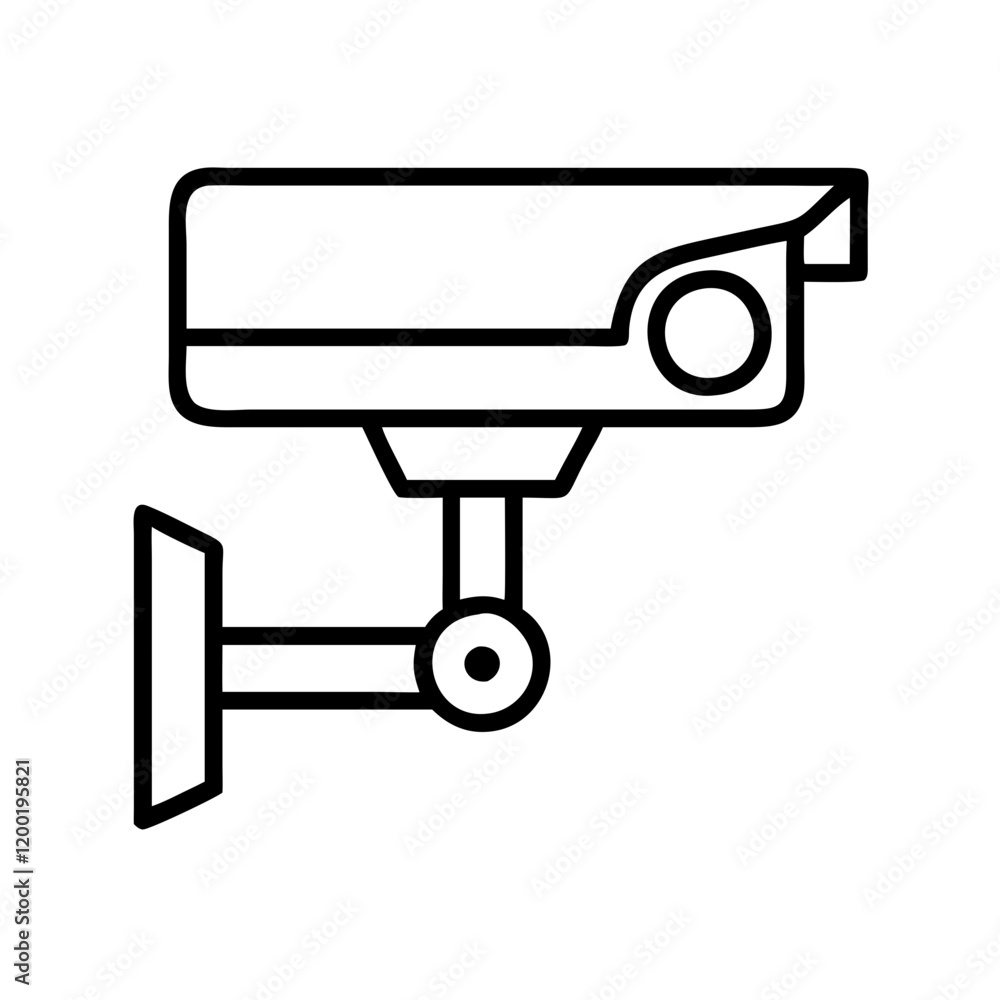 surveillance camera icon, surveillance camera line art - simple line art of surveillance camera, perfect for surveillance camera logos and icons and themed design surveillance camera icon, surveillance camera line art - simple line art of surveillance camera, perfect for surveillance camera logos and icons and themed design