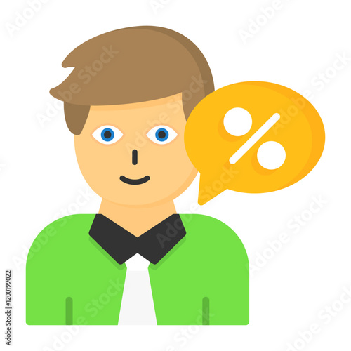 Tax advisor Flat Style Icon