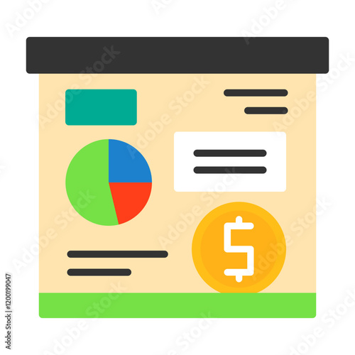 Tax planning Flat Style Icon