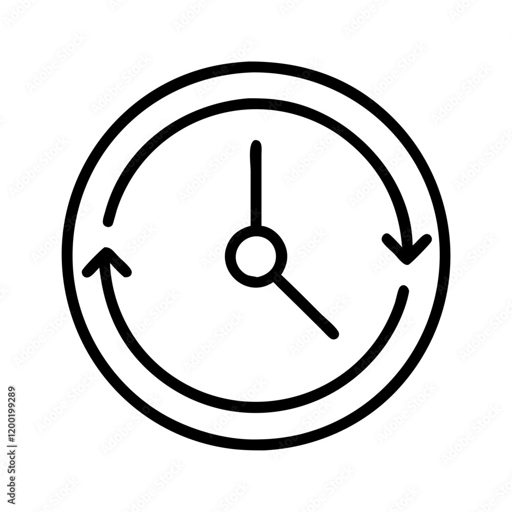 time clock icon, time clock line art - simple line art of time clock, perfect for time clock logos and icons and themed design time clock icon, time clock line art - simple line art of time clock, perfect for time clock logos and icons and themed design