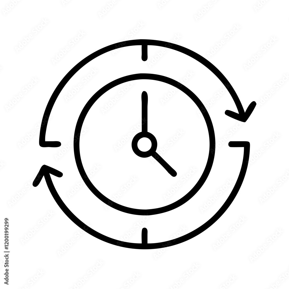 time clock icon, time clock line art - simple line art of time clock, perfect for time clock logos and icons and themed design time clock icon, time clock line art - simple line art of time clock, perfect for time clock logos and icons and themed design
