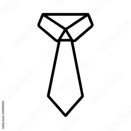 tie icon, tie line art - simple line art of tie, perfect for tie logos and icons and themed design 