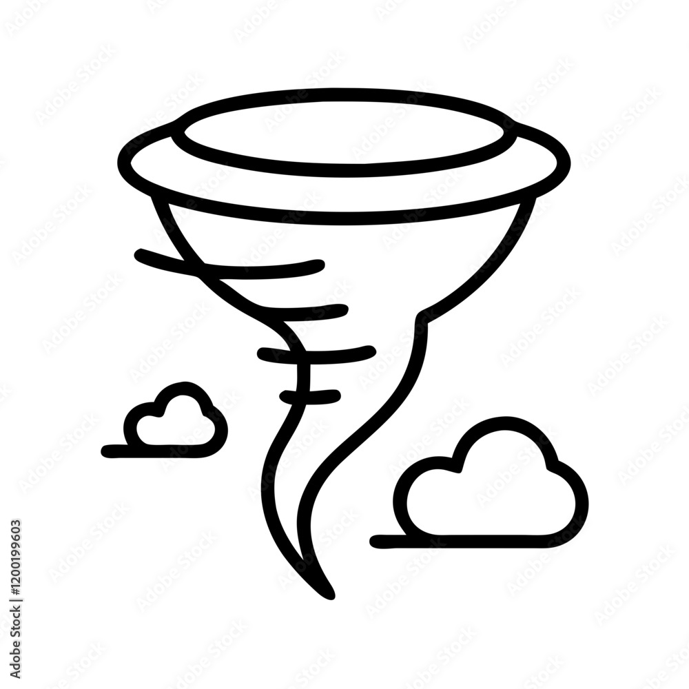 tornado icon, tornado line art - simple line art of tornado, perfect for tornado logos and icons and themed design tornado icon, tornado line art - simple line art of tornado, perfect for tornado logos and icons and themed design