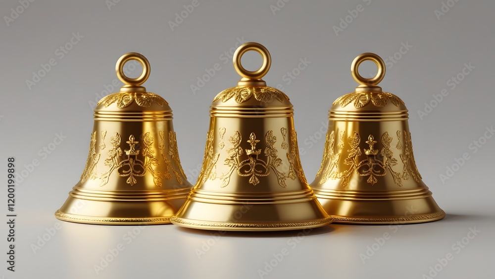 Unique Golden Bells: A Beautiful Three-Bell Set
Unique Golden Bells: A Beautiful Three-Bell Set
