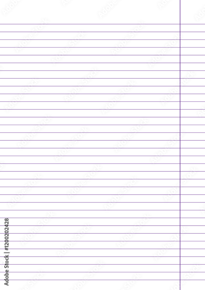 Fototapeta premium Horizontal lines note sheet blank