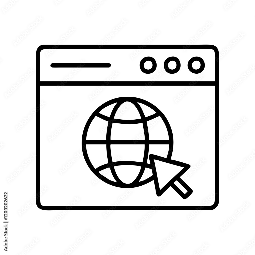 web icon, web line art - simple line art of web, perfect for web logos and icons and themed design web icon, web line art - simple line art of web, perfect for web logos and icons and themed design